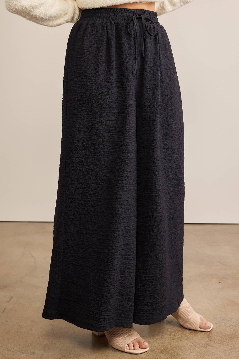 Wonka Chocolate Textured Wide Leg Pants