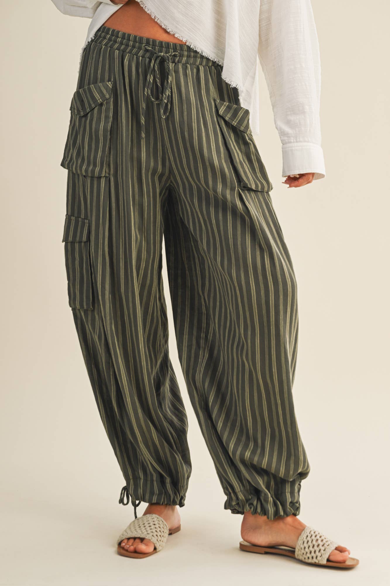 Striped Cargo Pants