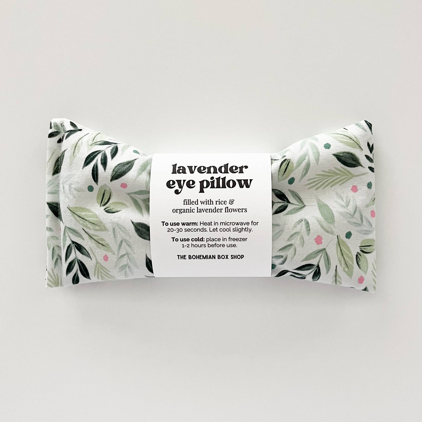 Lavender Eye Pillow - Botanicals White & Green