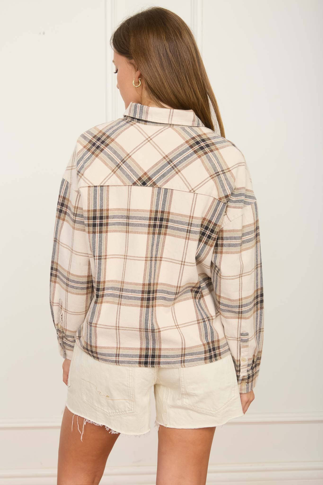 Plaid Button Down Khaki