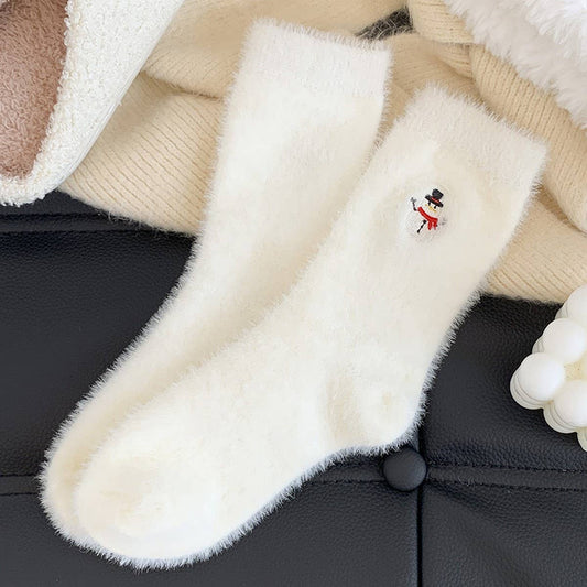 Snowman Fleece Socks
