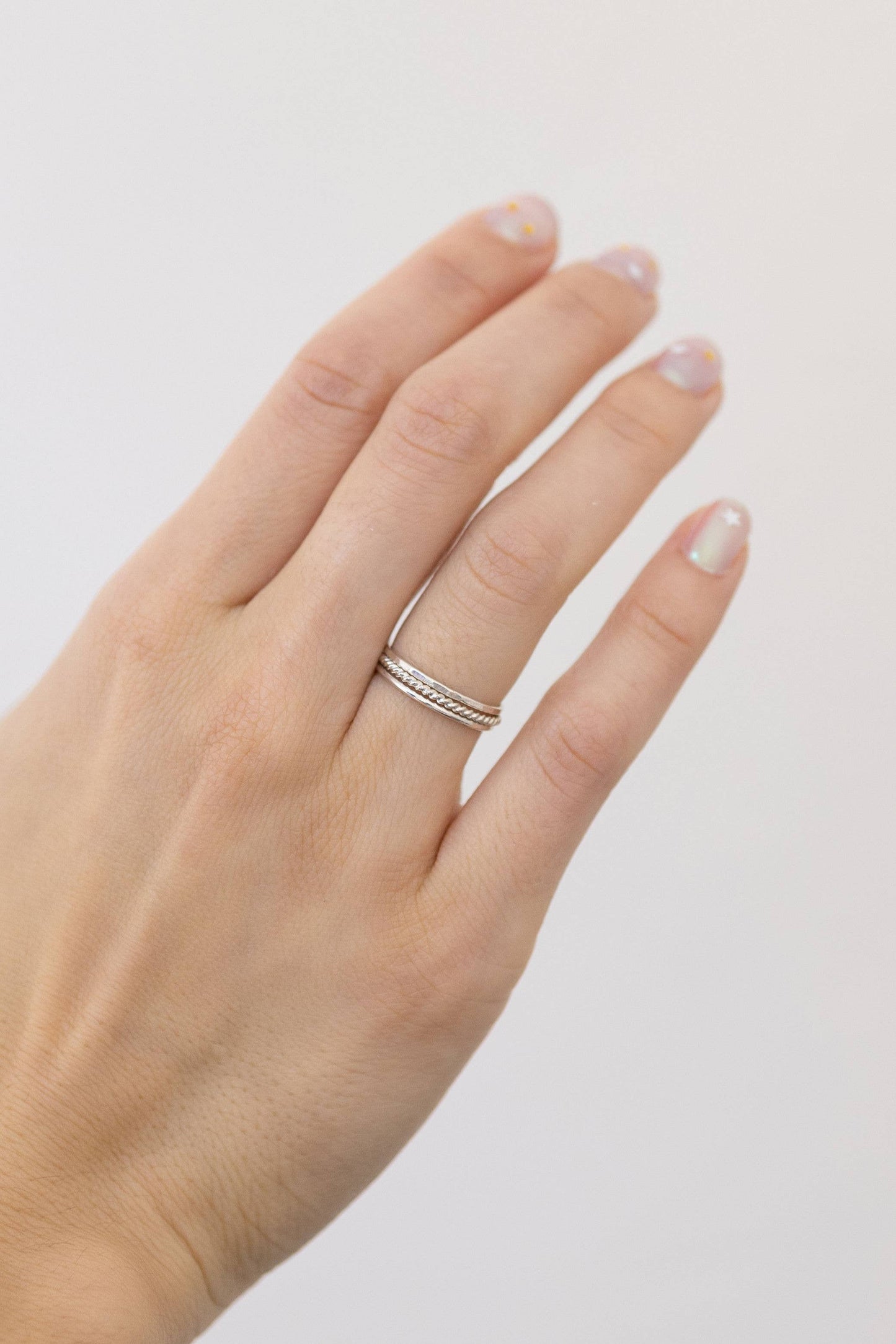Hammered Stacking Ring in Sterling Silver