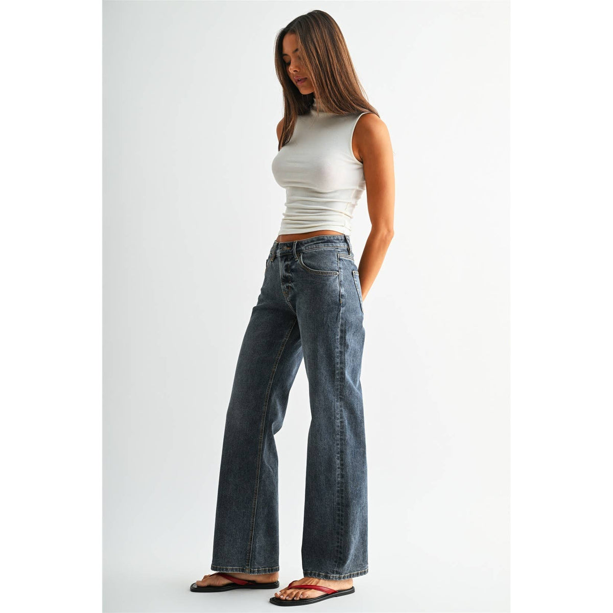 Jessie Mid Rise Wide Leg