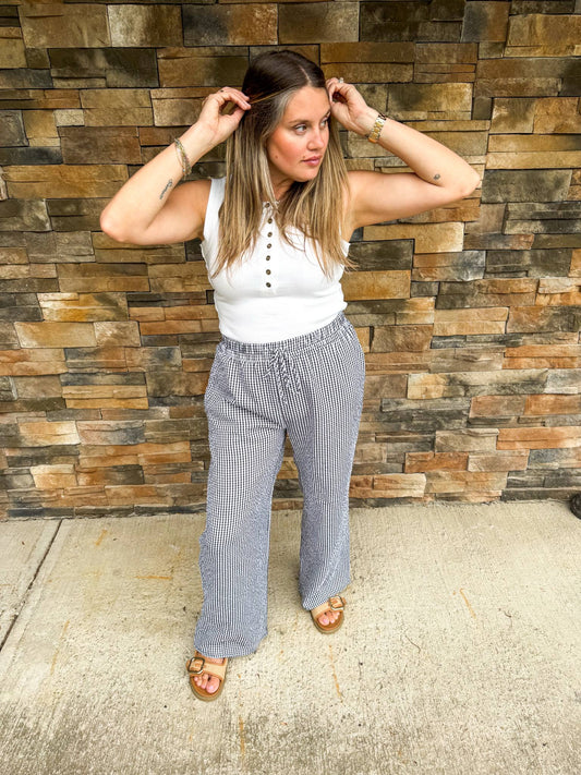 Gingham Boxer Pants