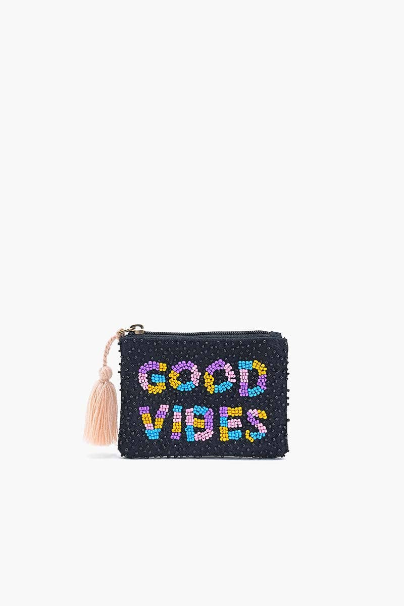 Inspirational Phrase Embellished Mini Pouches