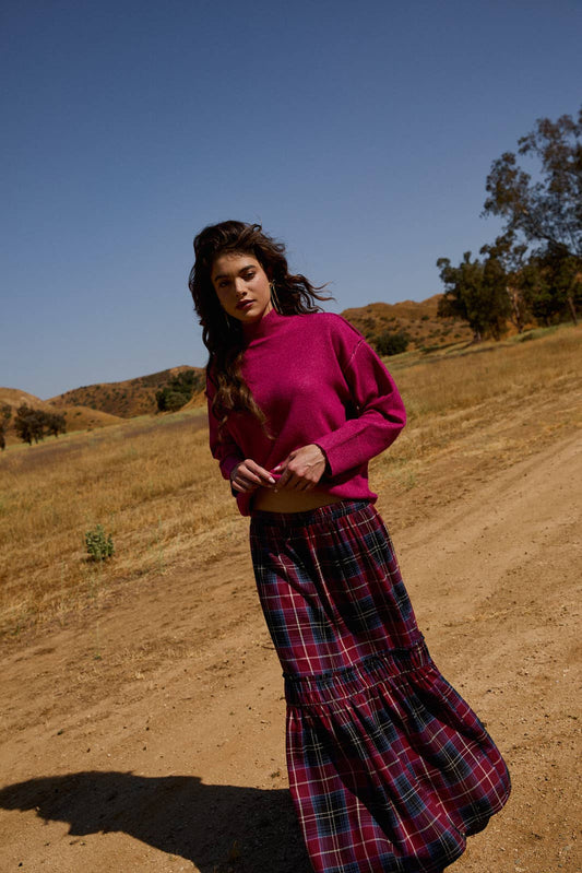 Berry Good Mock Neck Sweater