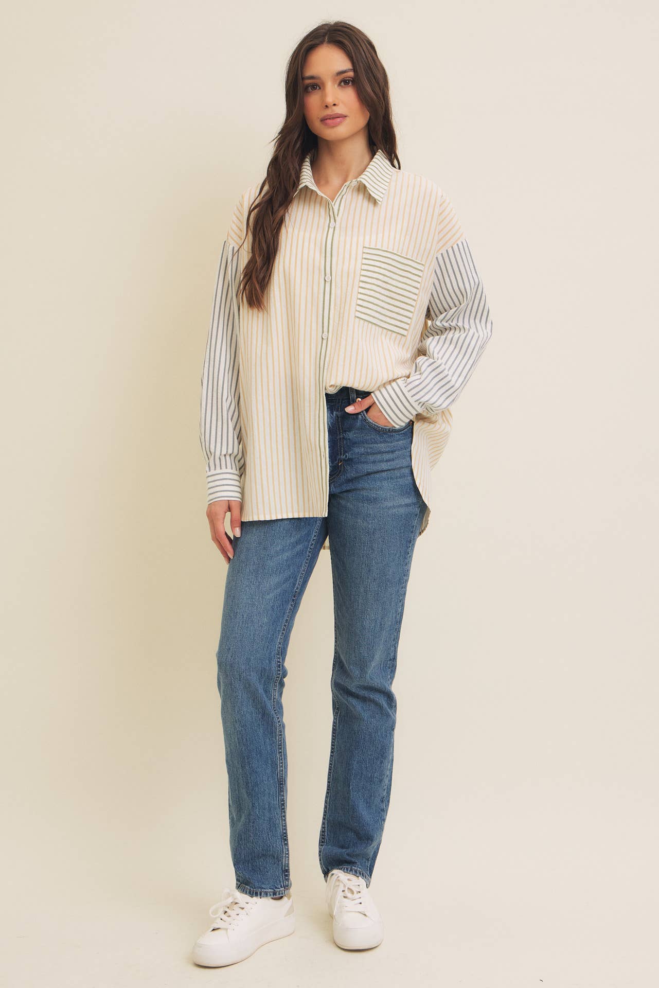 Spring Striped Button Down