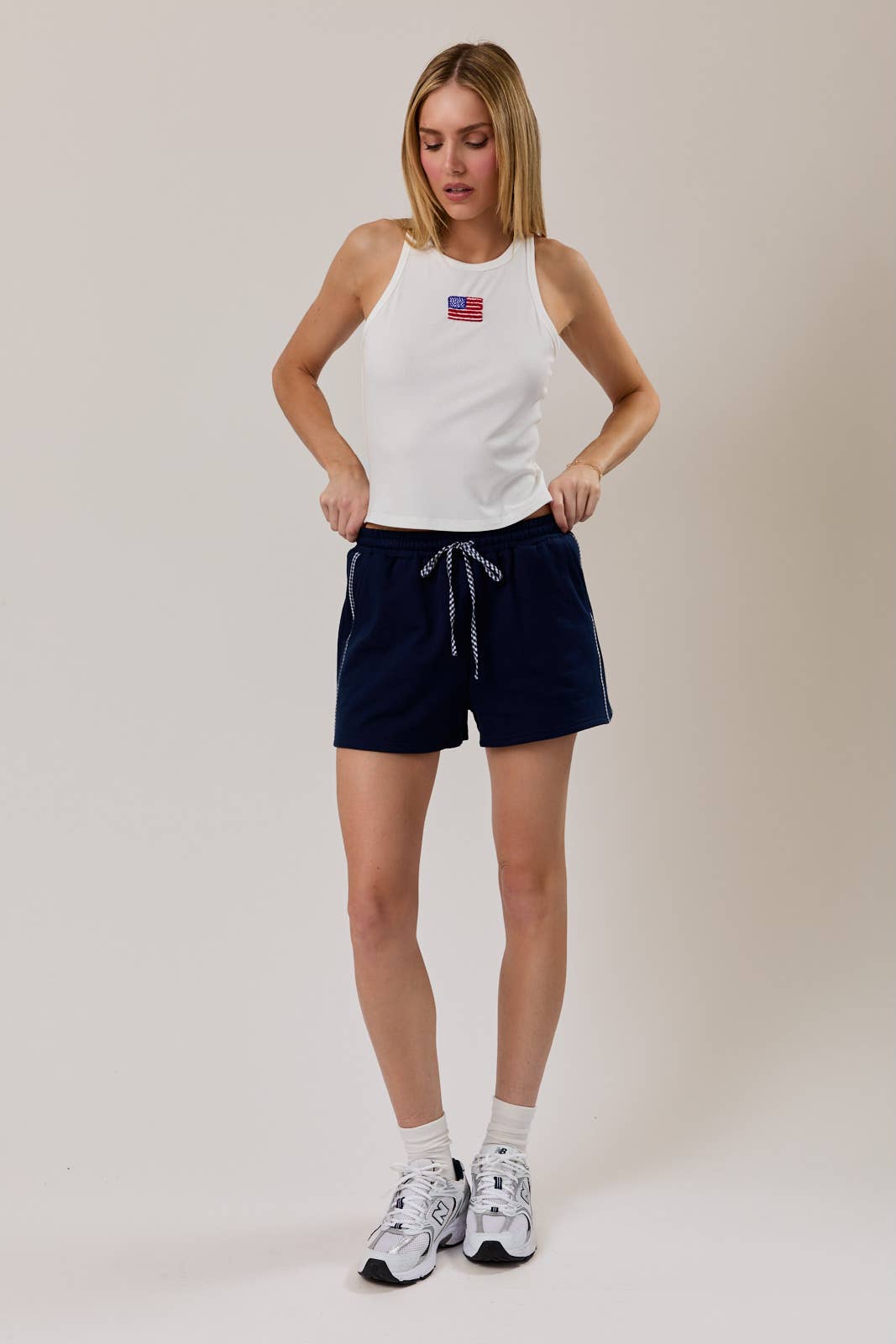 USA Beaded Ribbed Tank