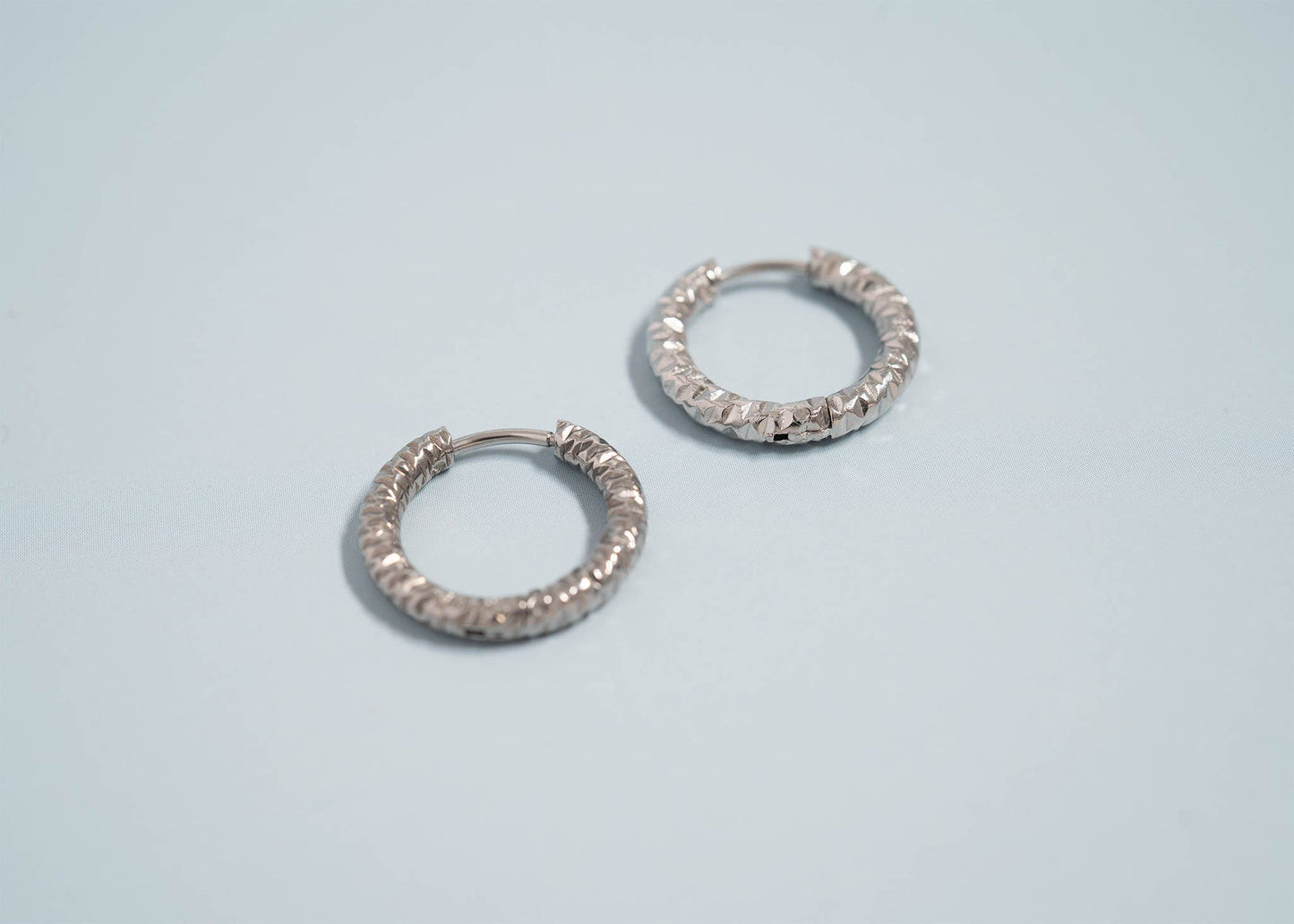Textured Huggie Hoop Earrings