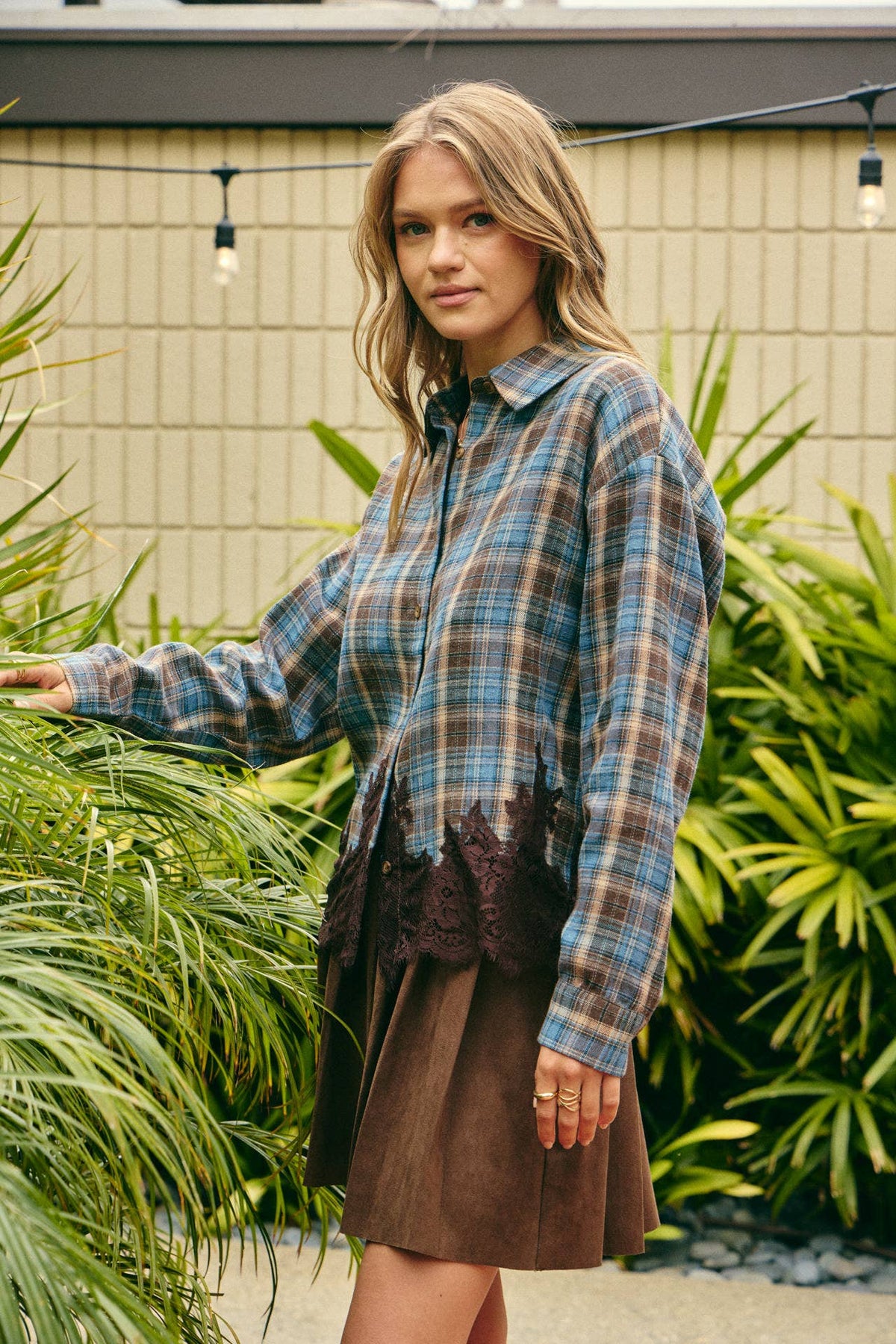 Western Romantic Plaid Buttondown