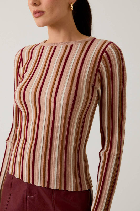 Vertical Stripe Knit Top