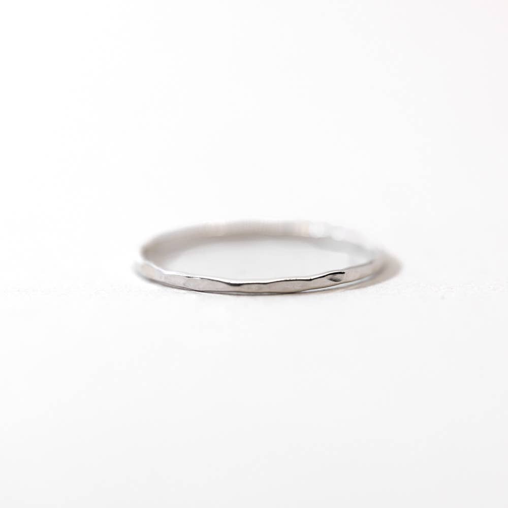 Hammered Stacking Ring in Sterling Silver