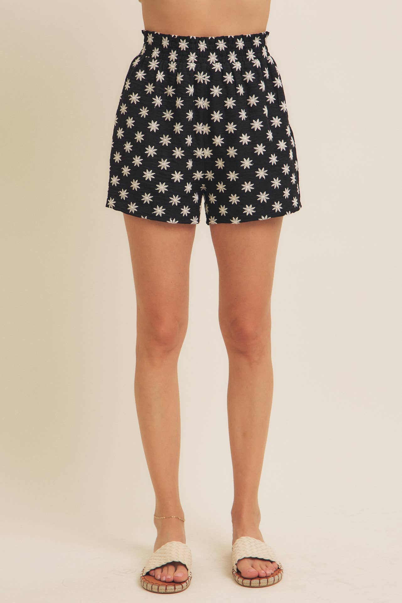 Daisy Embroidered Shorts