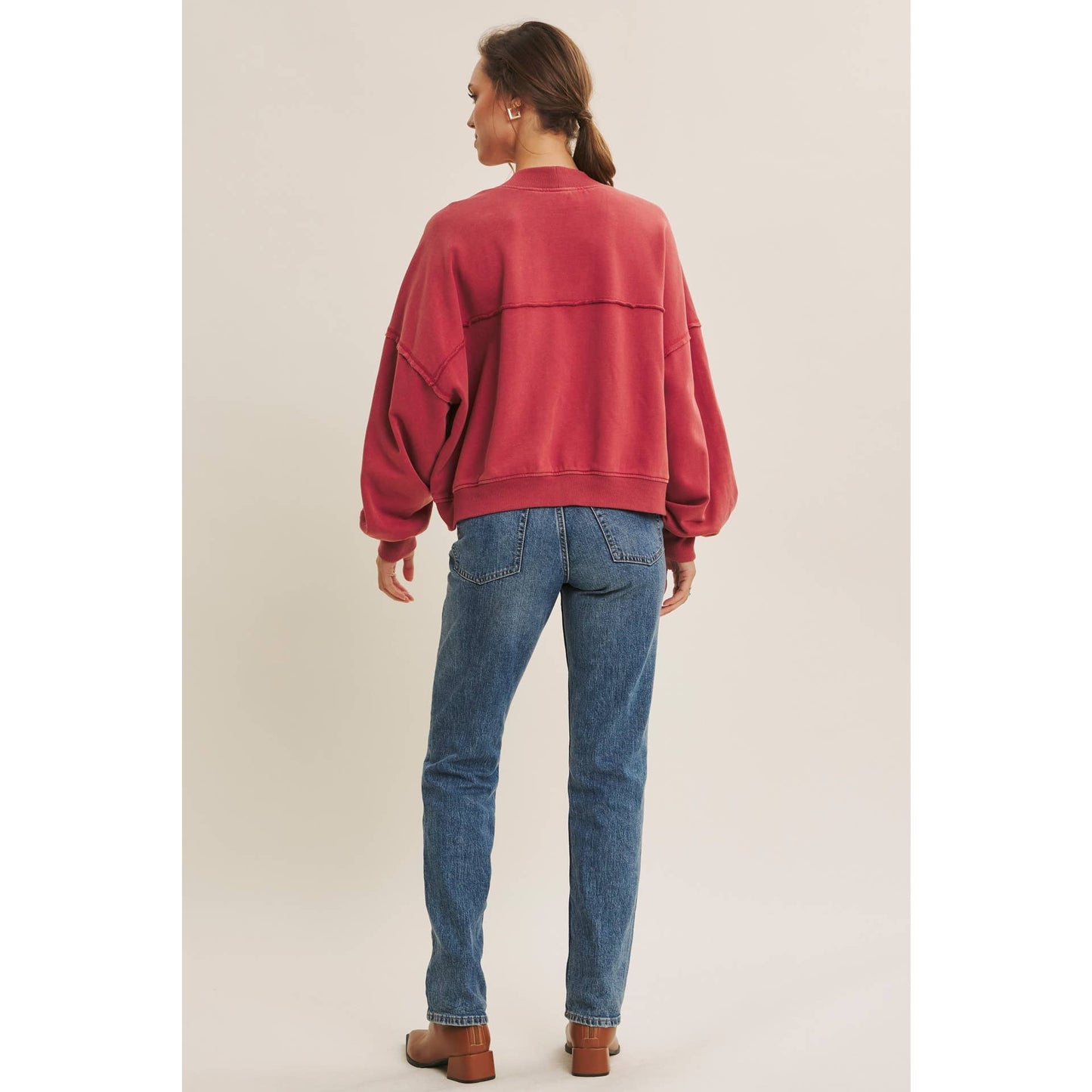 Cozy Mineral-Washed French Terry Cardigan