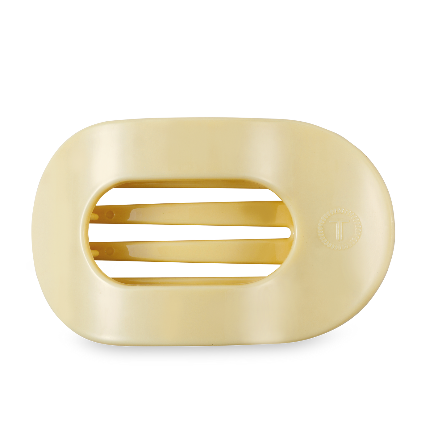 Flat Round Hair Clip | Large | Butter Yellow