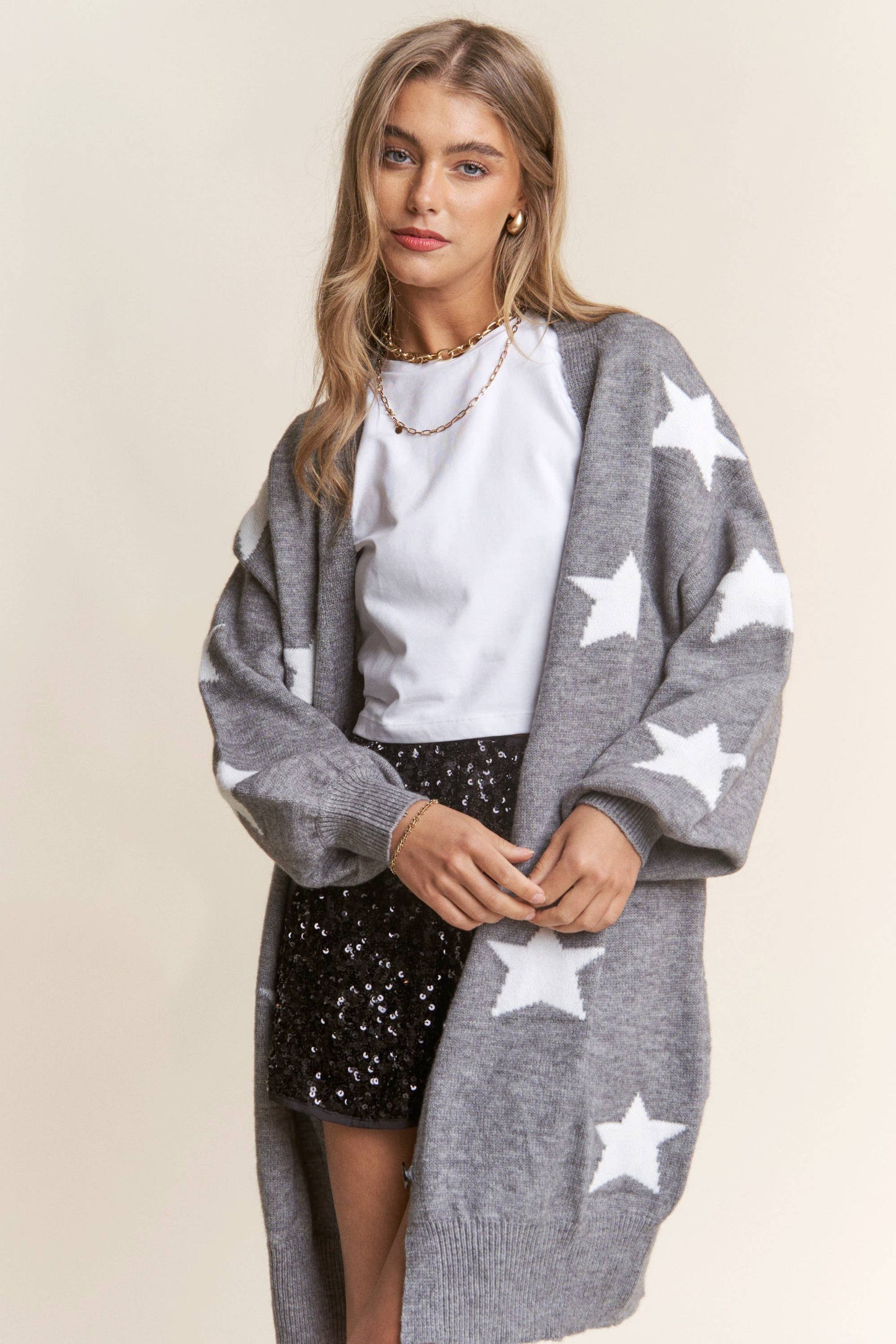 Starry Eyed Long Body Cardigan