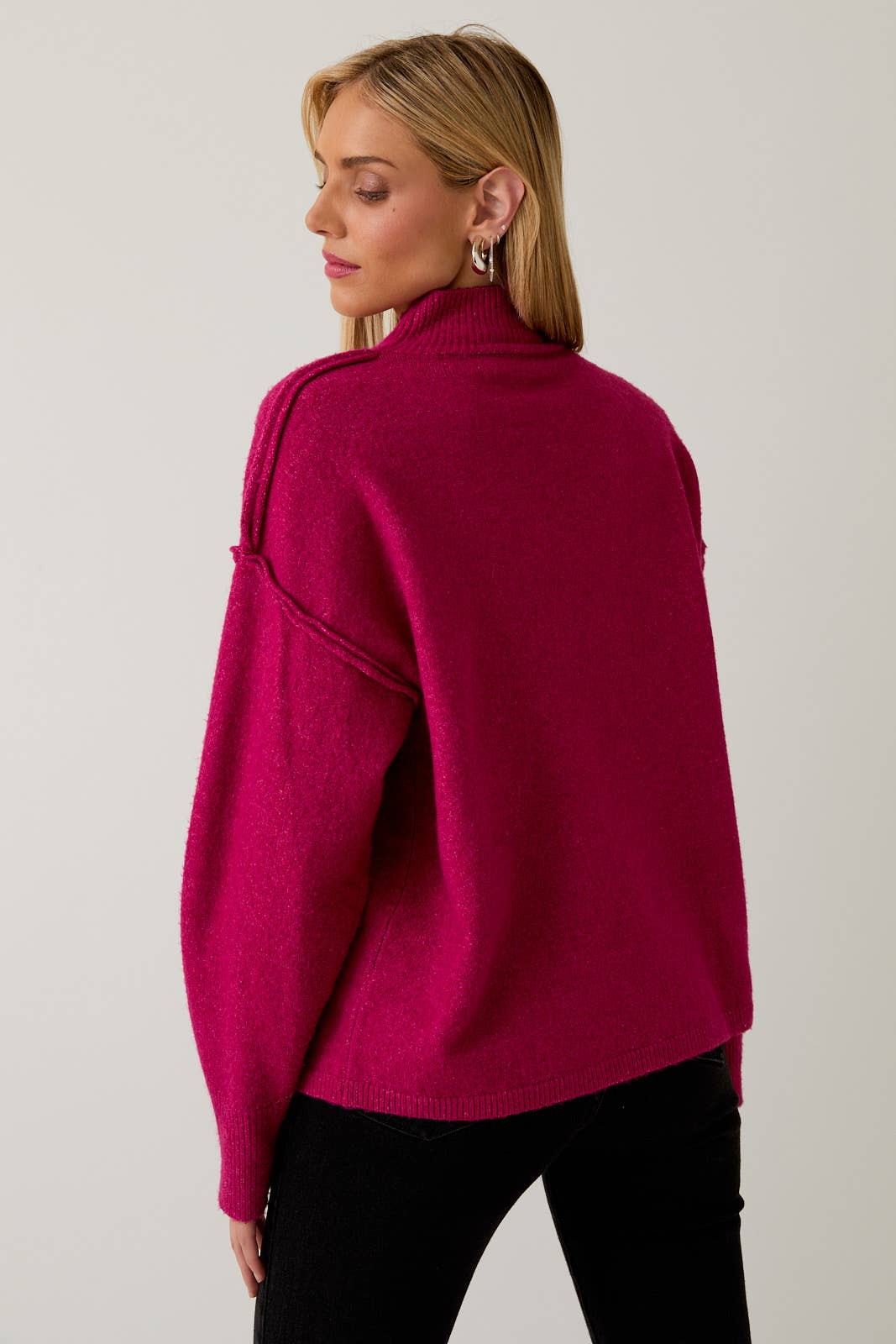 Berry Good Mock Neck Sweater