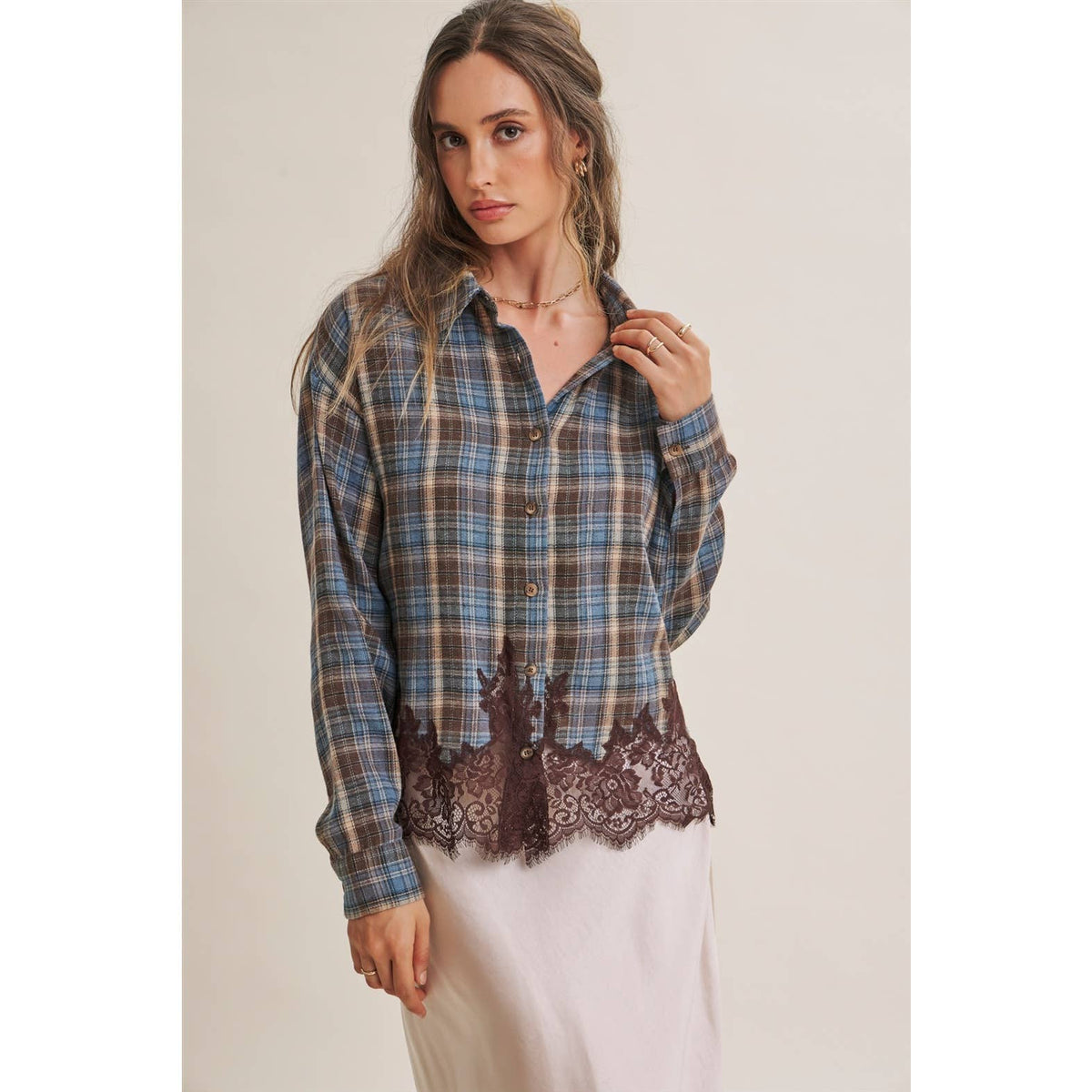 Western Romantic Plaid Buttondown