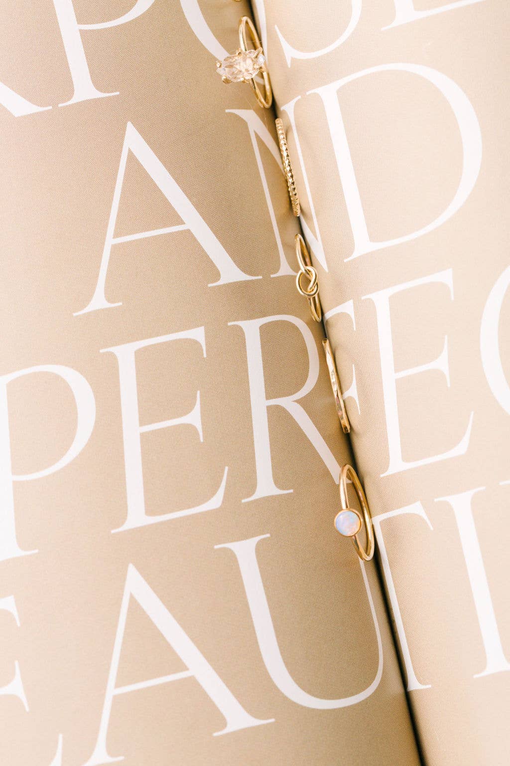 Hammered Stacking Ring in Gold Filled