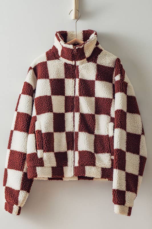 Checked Out Sherpa Jacket