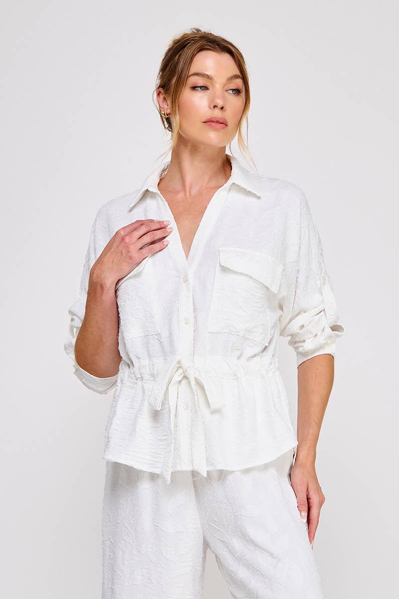 Jacquard Utility Blouse