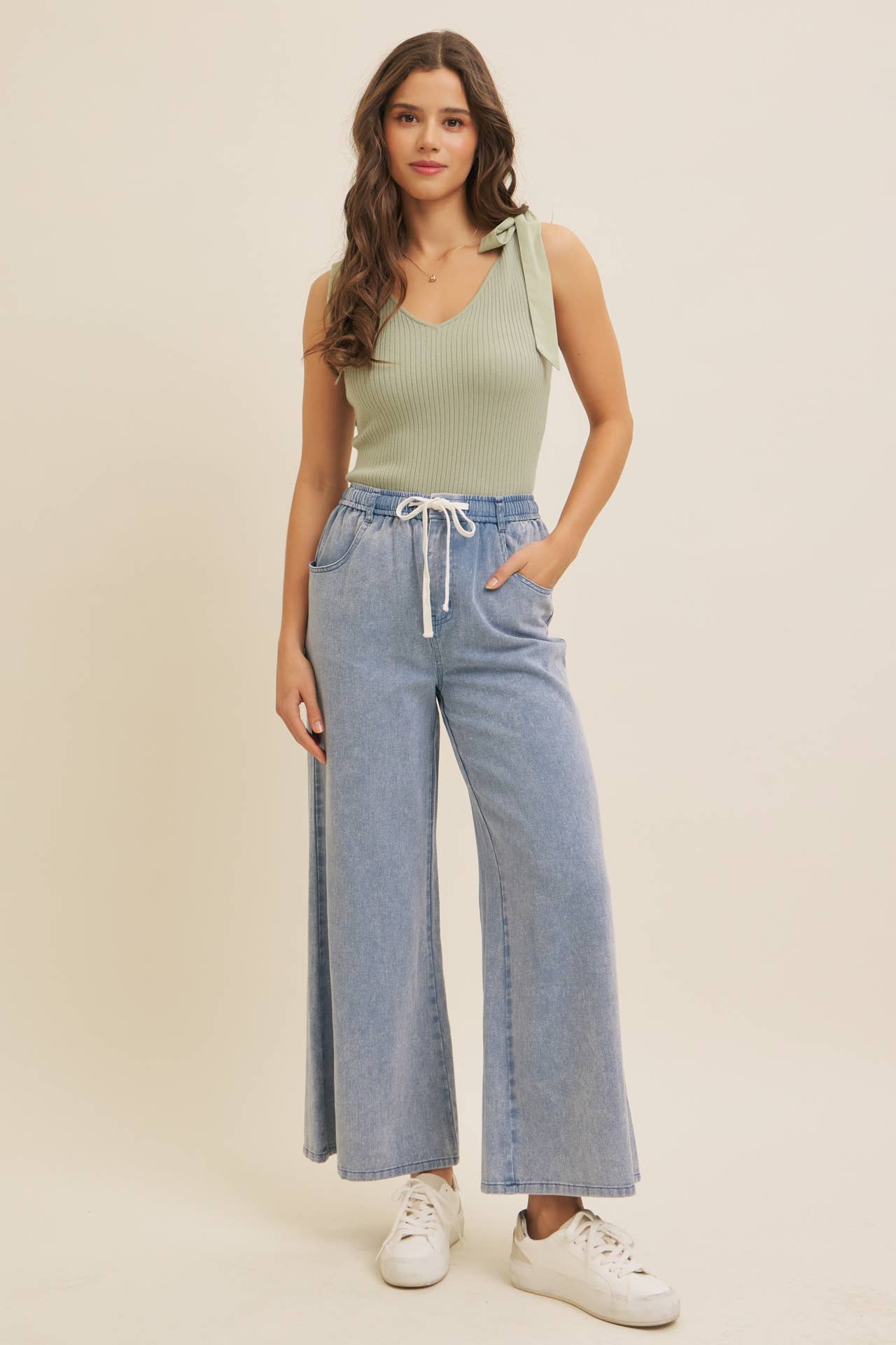 Sadie Wide Leg Denim Pants