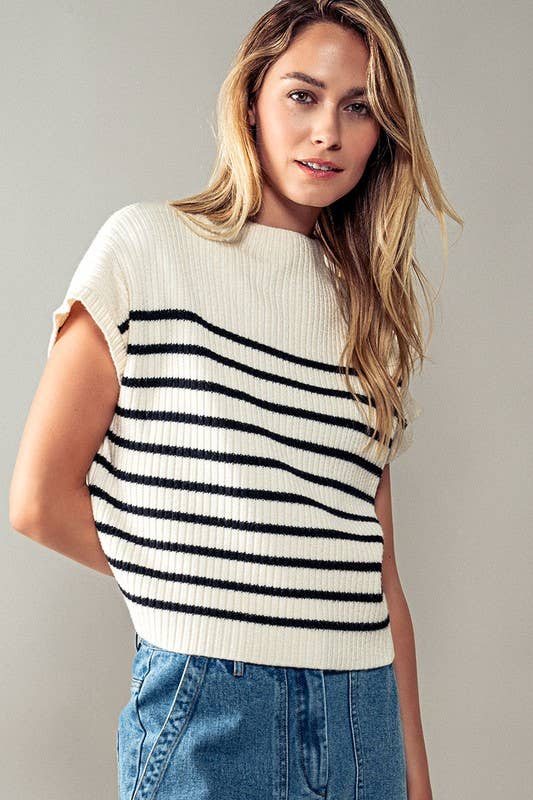 Carley Striped Boxy Top