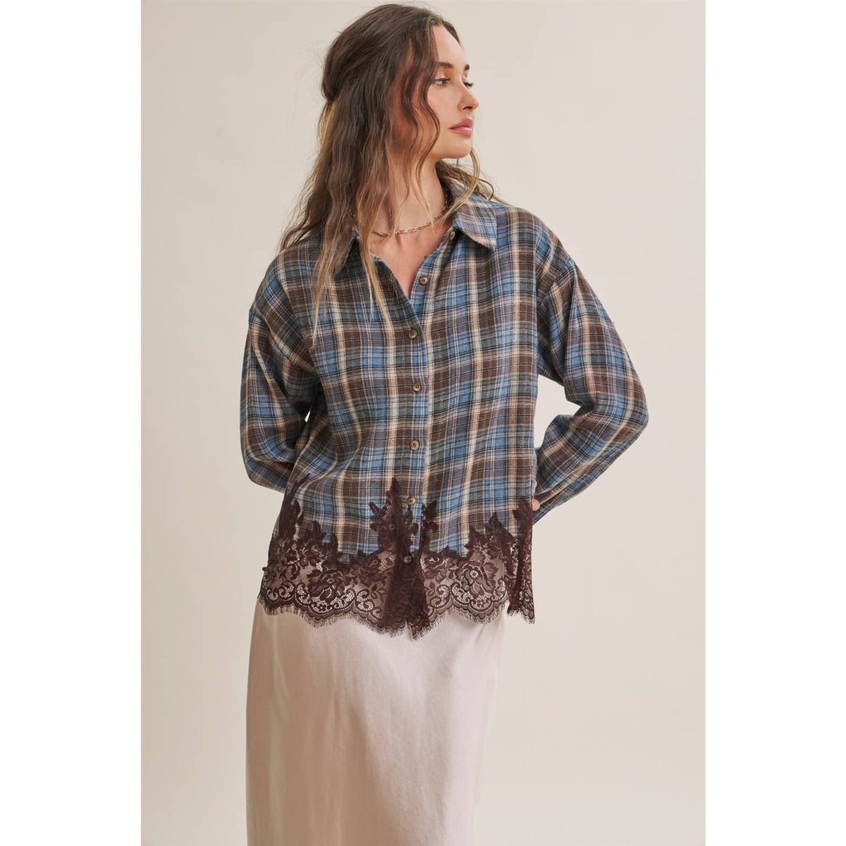 Western Romantic Plaid Buttondown