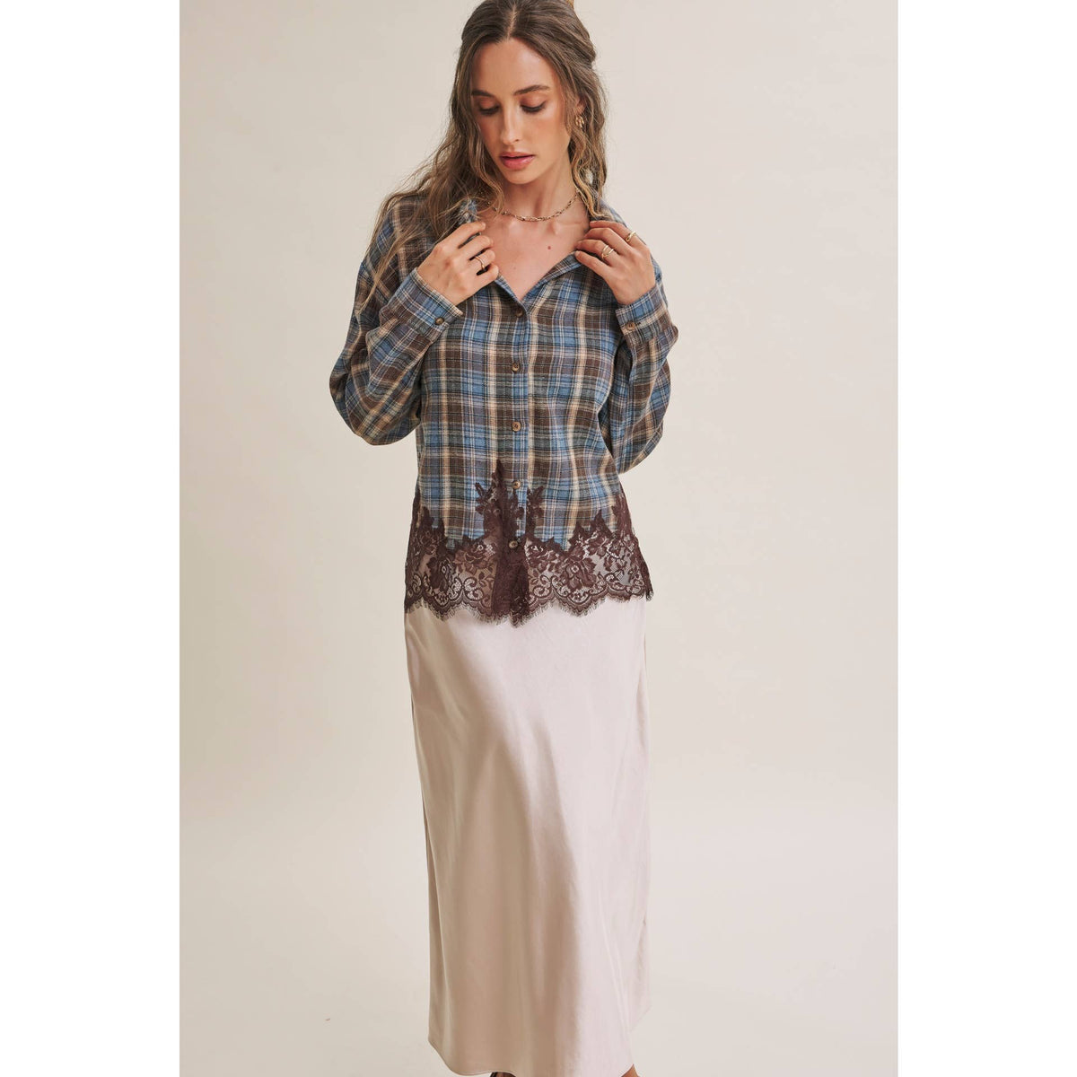 Western Romantic Plaid Buttondown