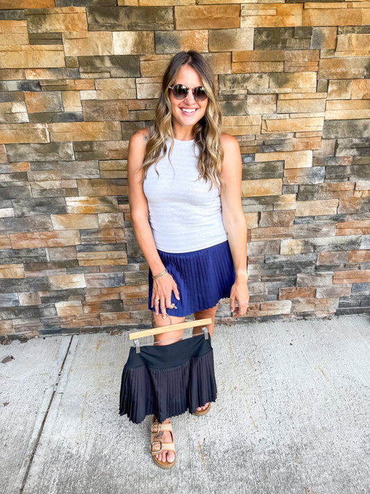 Pleated Athletic Skirt