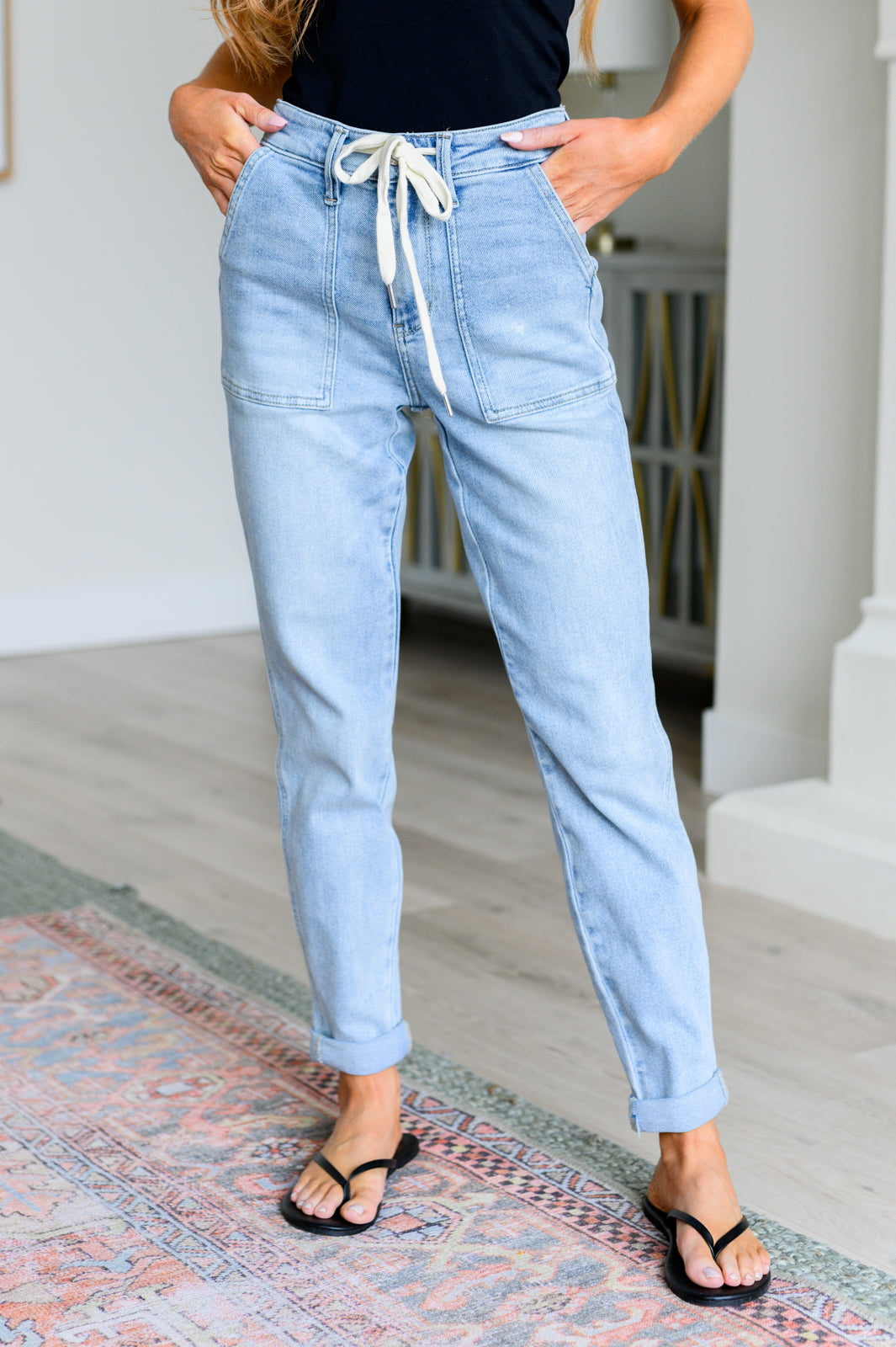 Must Have Cooper High Rise Vintage Denim Jogger