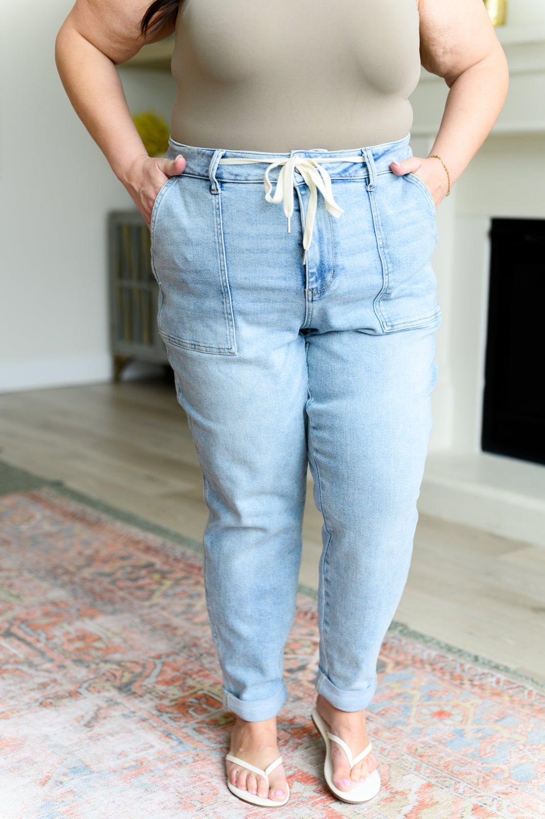 Must Have Cooper High Rise Vintage Denim Jogger