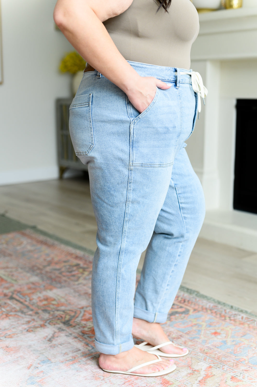 Must Have Cooper High Rise Vintage Denim Jogger