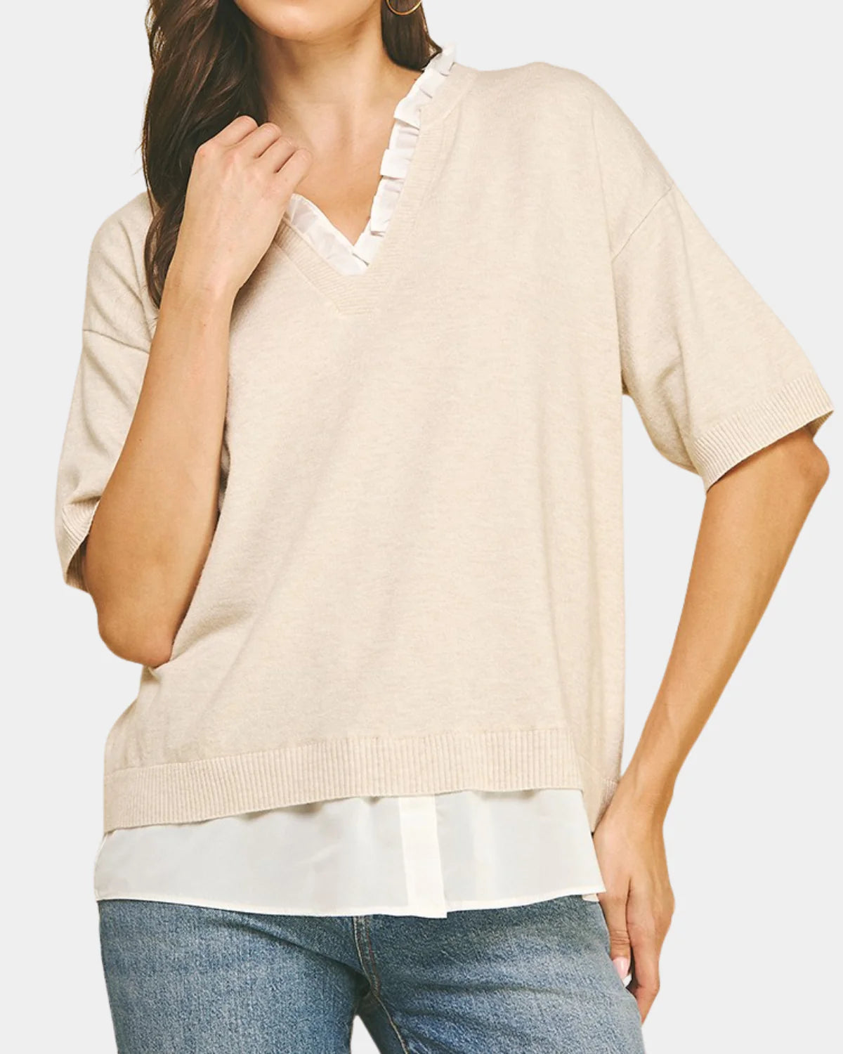 Mixed Layers Effortless Knit