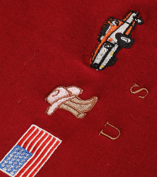 All American Girl Embroidered Crewneck