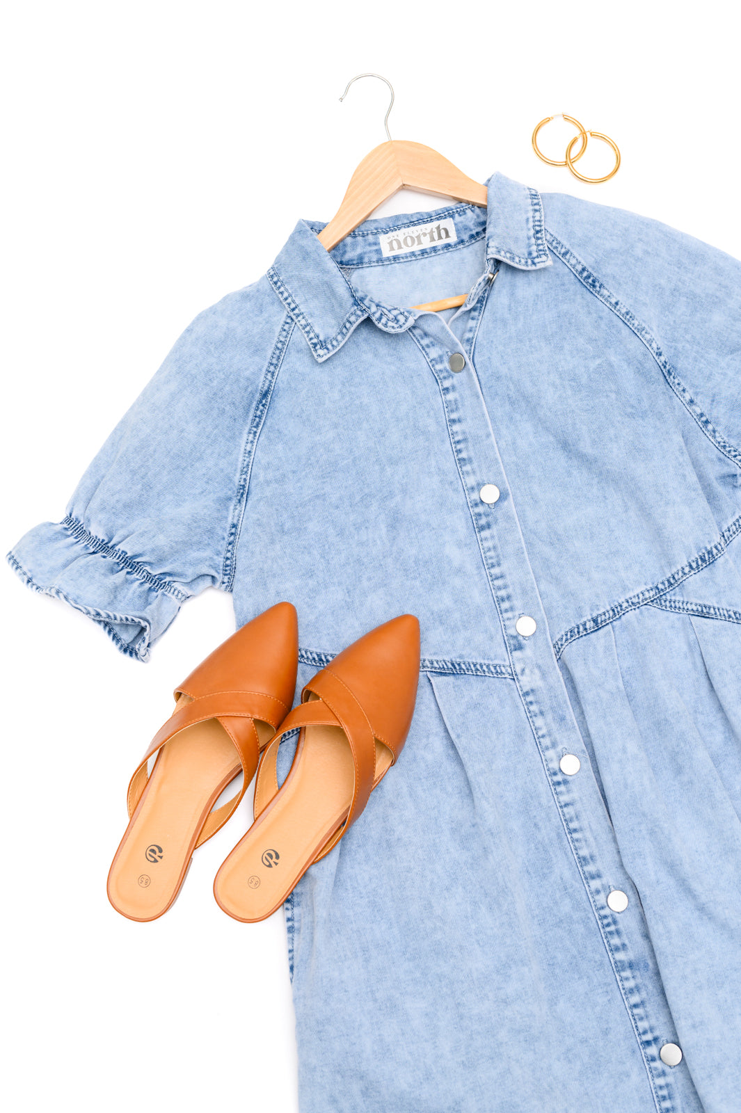 Westward Movement Denim Shirtdress