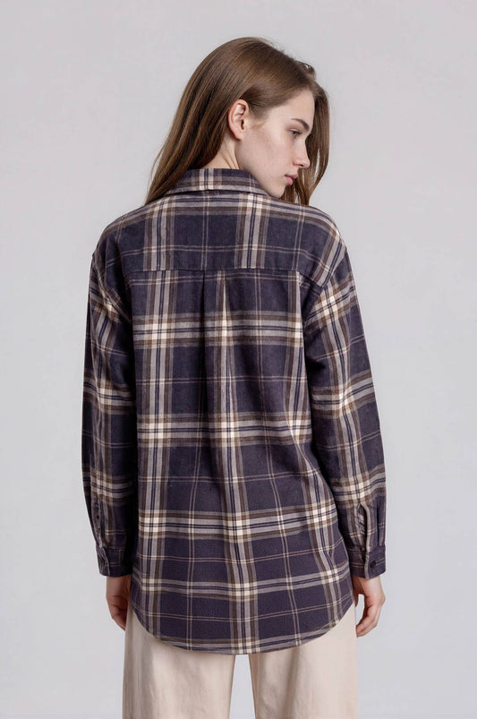 Falls Best Plaid Boxy Button Down