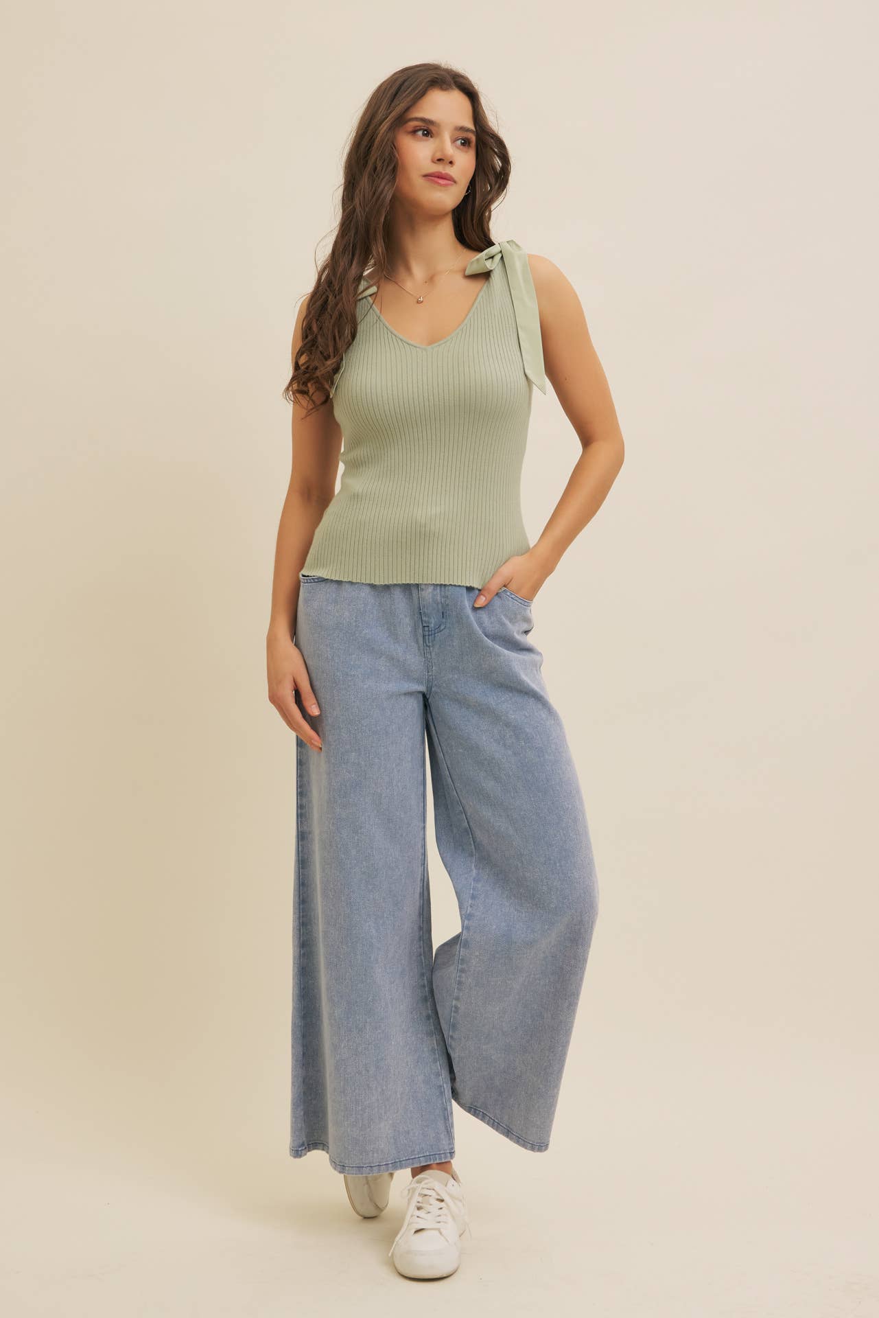 Sadie Wide Leg Denim Pants