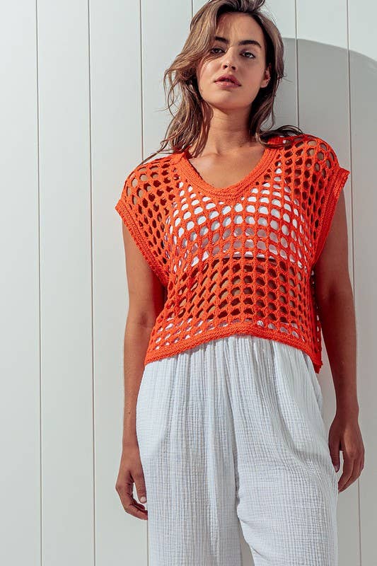 Orange Crush Crochet Knit