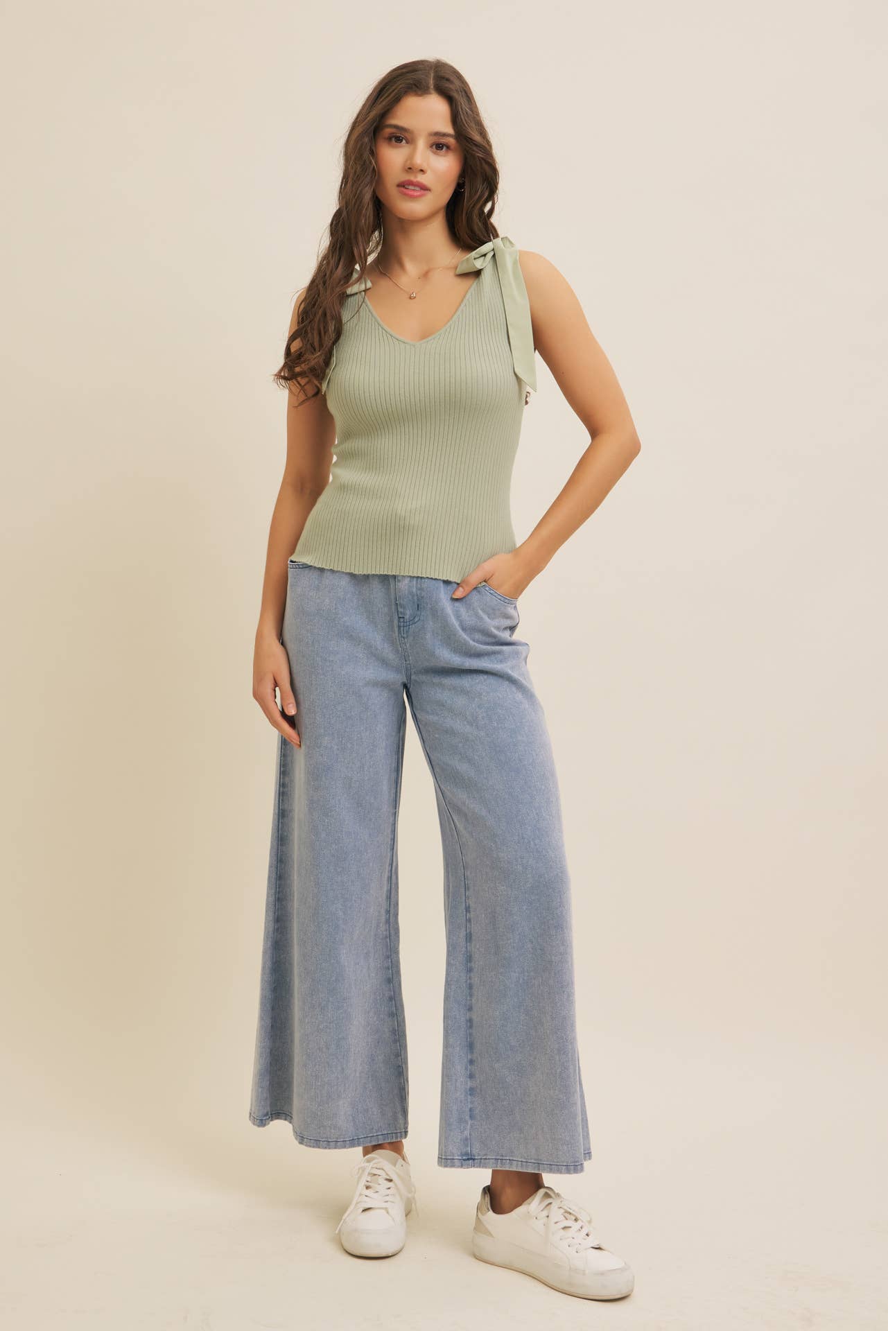 Sadie Wide Leg Denim Pants