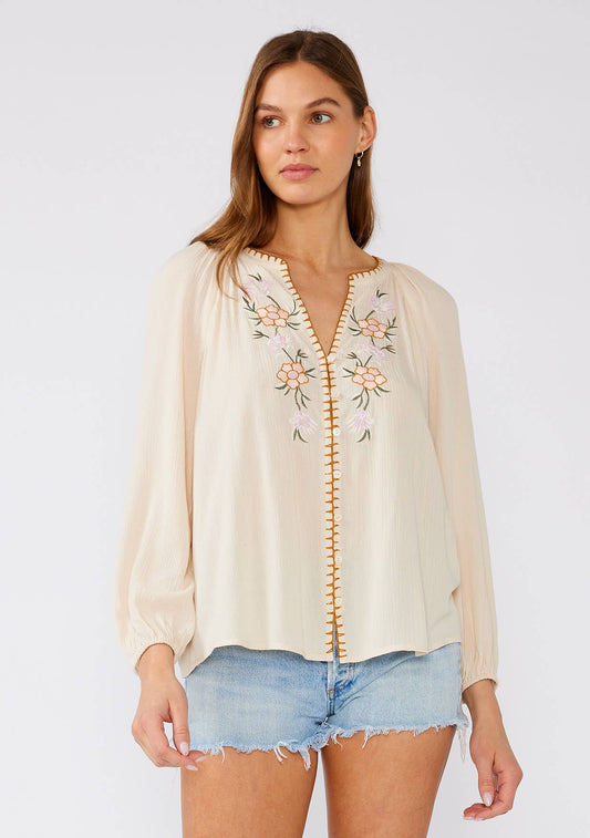 Boho Chic Embroidered Blouse