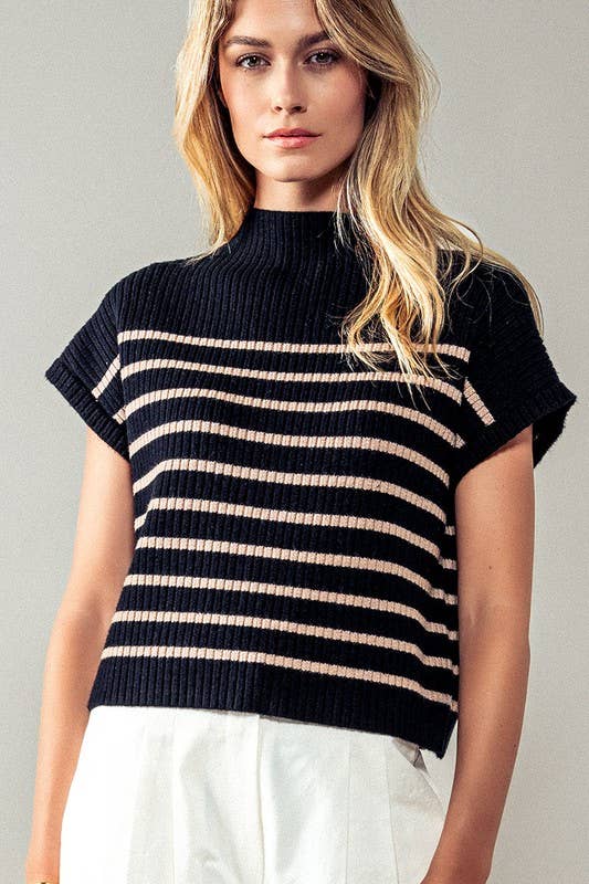 Carley Striped Boxy Top