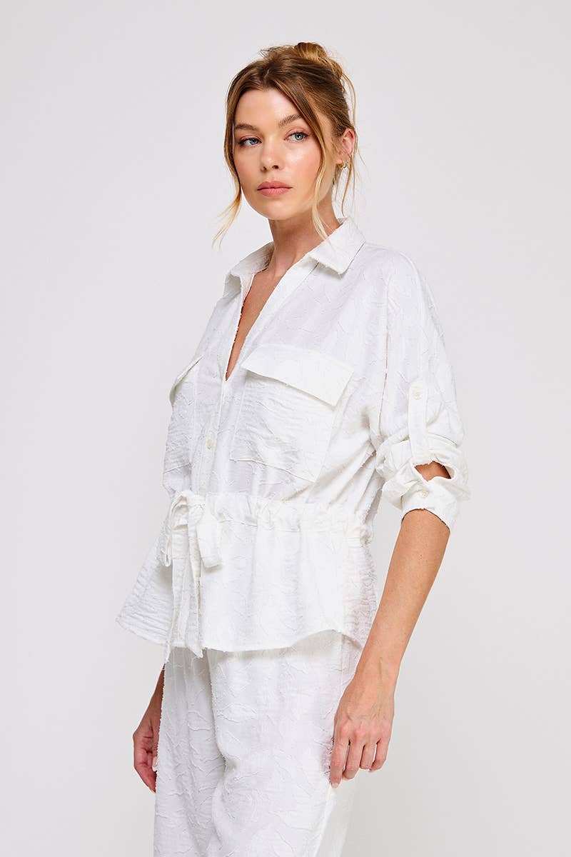 Jacquard Utility Blouse