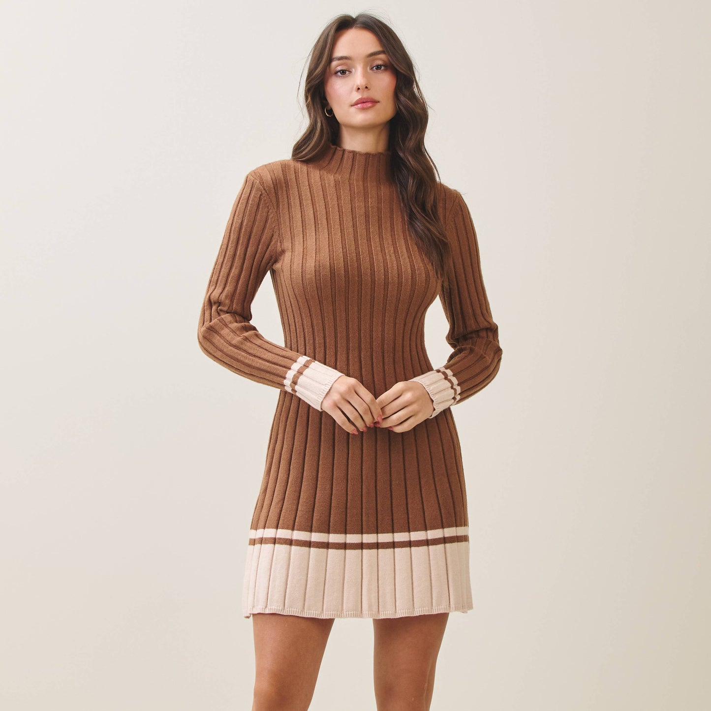 Two Tone Sweater Dress