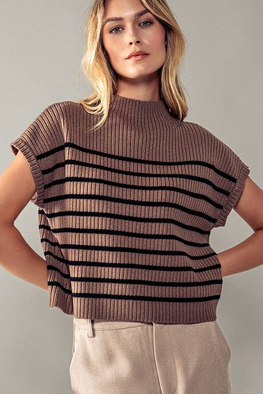 Carley Striped Boxy Top