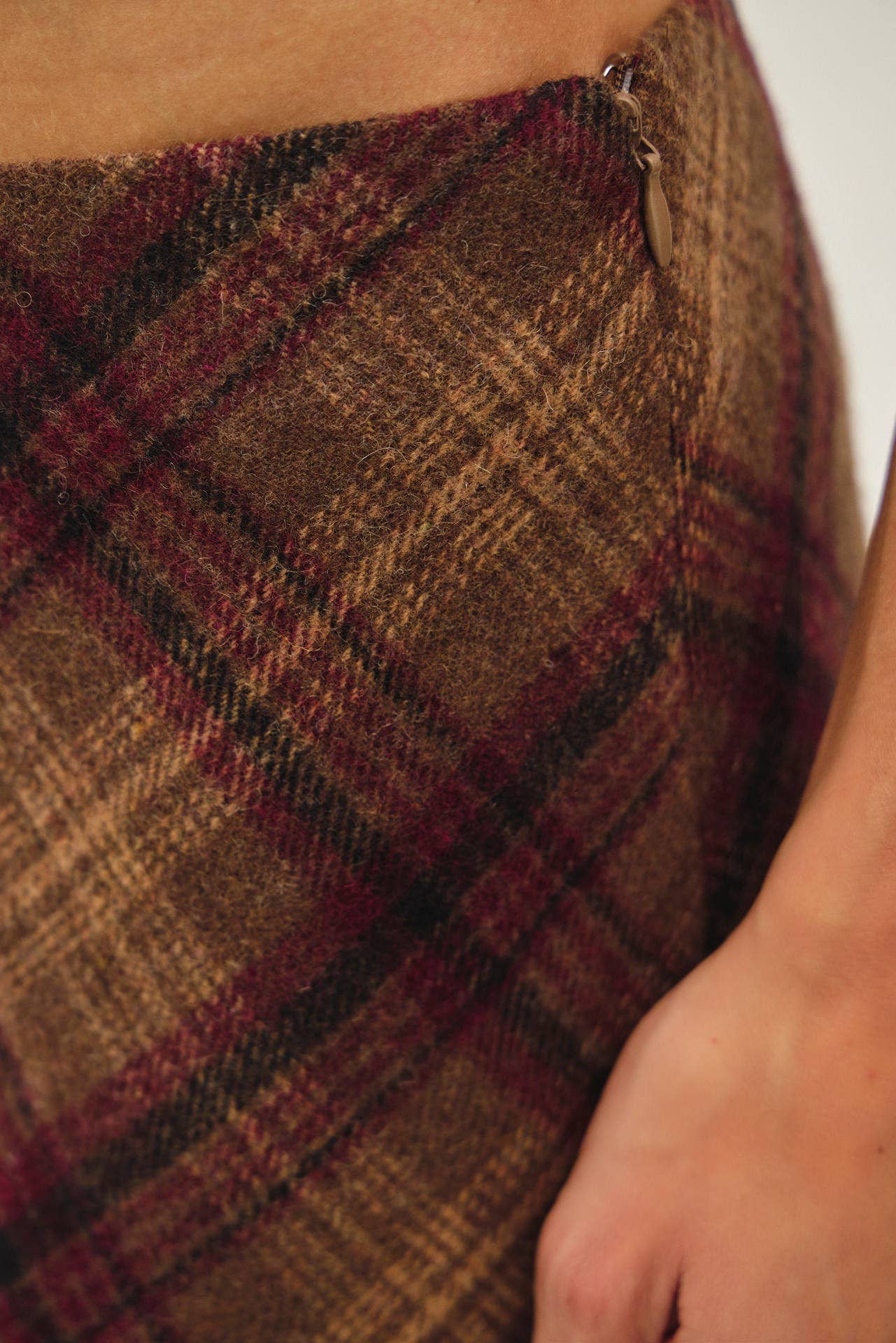 Vivian Wooly Plaid Skirt