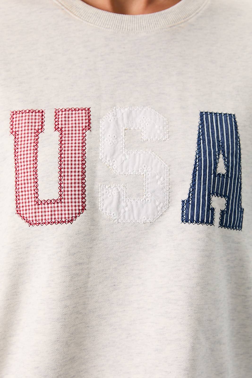 USA Quilted Crew Neck