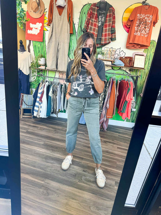 Ash High Rise Cropped Jogger