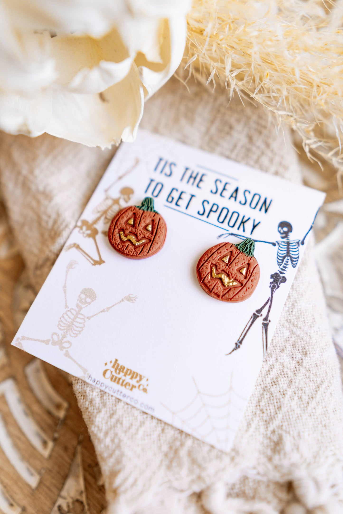 Fun Cute Halloween Stud Earrings | Jack o'lantern Studs