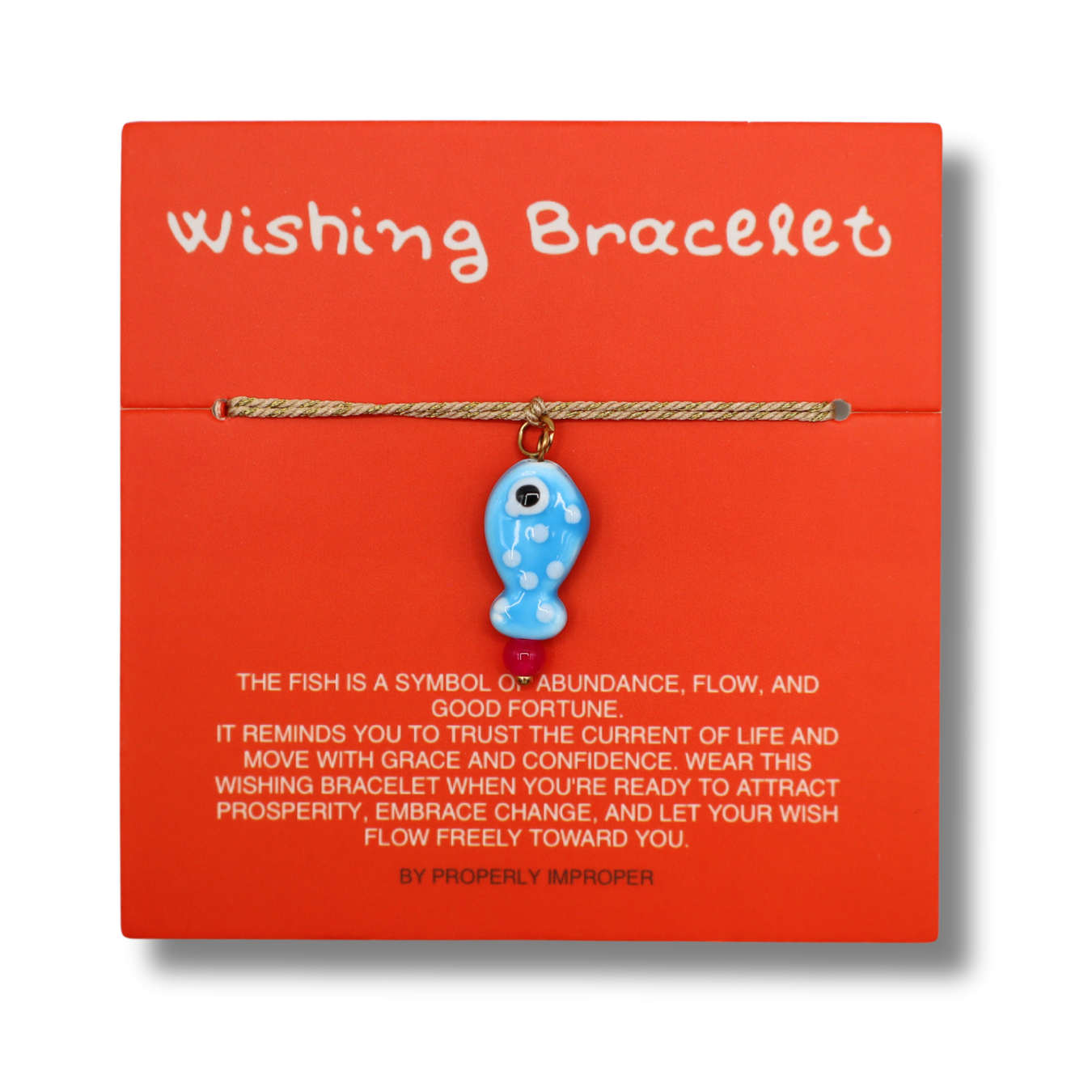 Wishing Bracelet with Fish Charm